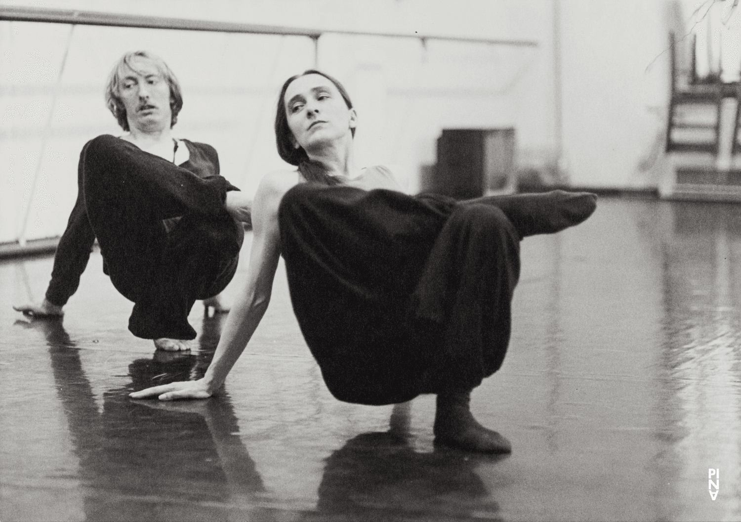 Pina Bausch and Dominique Mercy in “Café Müller” by Pina Bausch