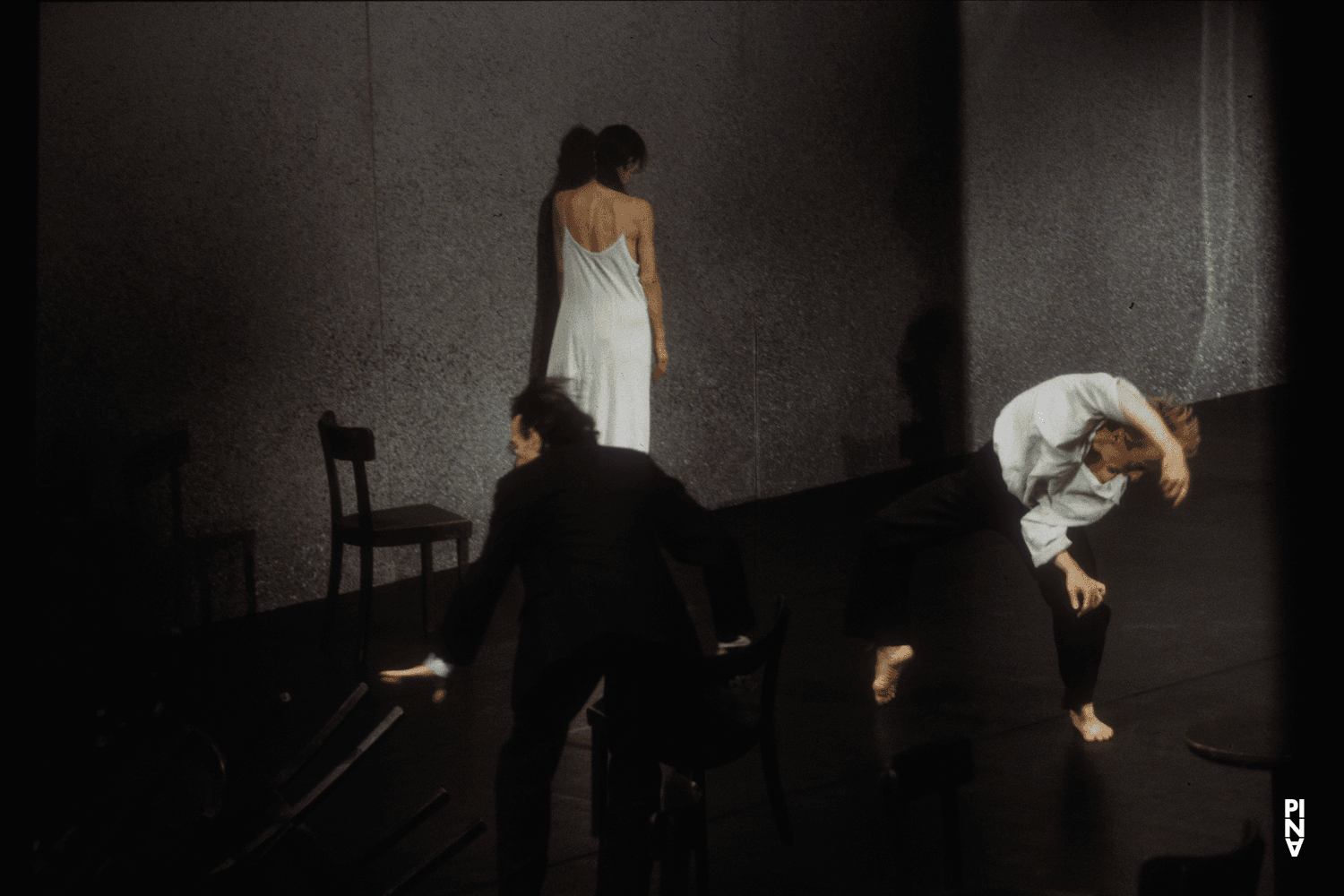 Dominique Mercy, Jean Laurent Sasportes and Pina Bausch in “Café Müller” by Pina Bausch
