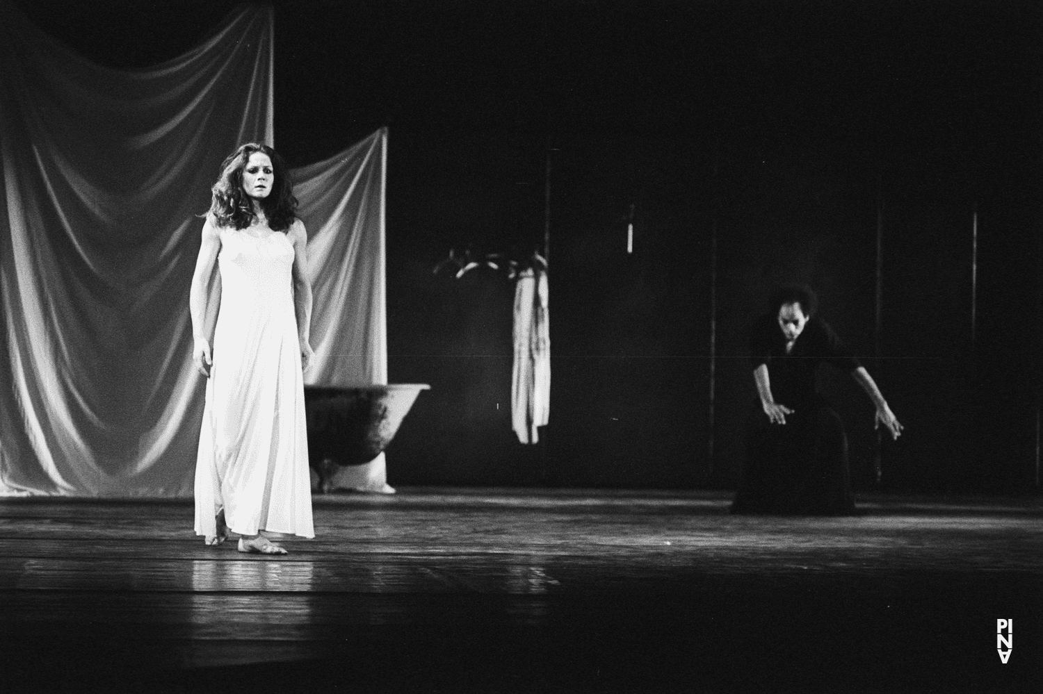Malou Airaudo and Carlos Orta in “Iphigenie auf Tauris” by Pina Bausch at Opernhaus Wuppertal, April 20, 1974
