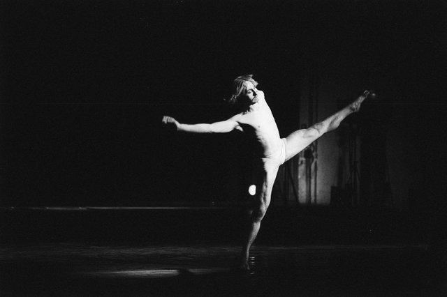 Dominique Mercy in “Iphigenie auf Tauris” by Pina Bausch with Tanztheater Wuppertal at Opernhaus Wuppertal (Germany), April 20, 1974