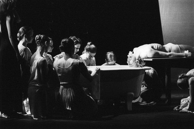 “Iphigenie auf Tauris” by Pina Bausch with Tanztheater Wuppertal at Opernhaus Wuppertal (Germany), April 20, 1974