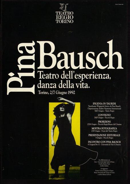 Affiche de « Iphigenie auf Tauris » de Pina Bausch à Turin, 5 juil. 1992 – 7 juil. 1992