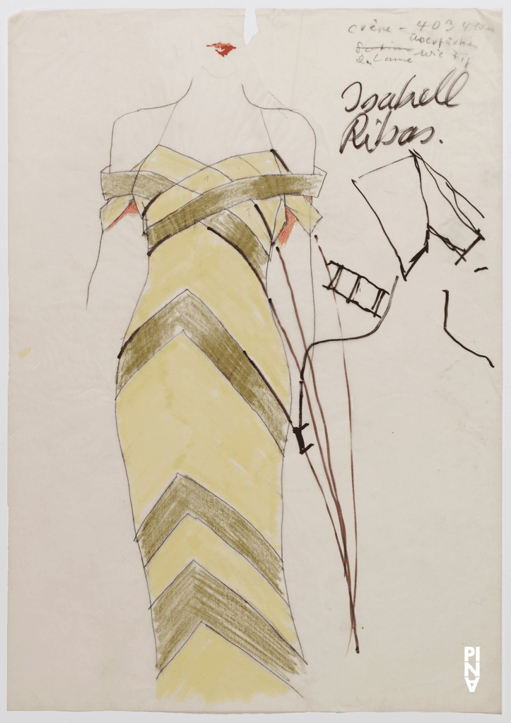 costume drawing by Rolf Borzik