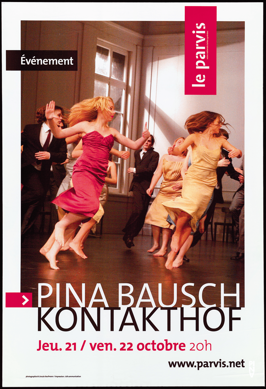 Poster for “Kontakthof. With Teenagers over 14” by Pina Bausch in Tarbes, 10/21/2010 – 10/22/2010