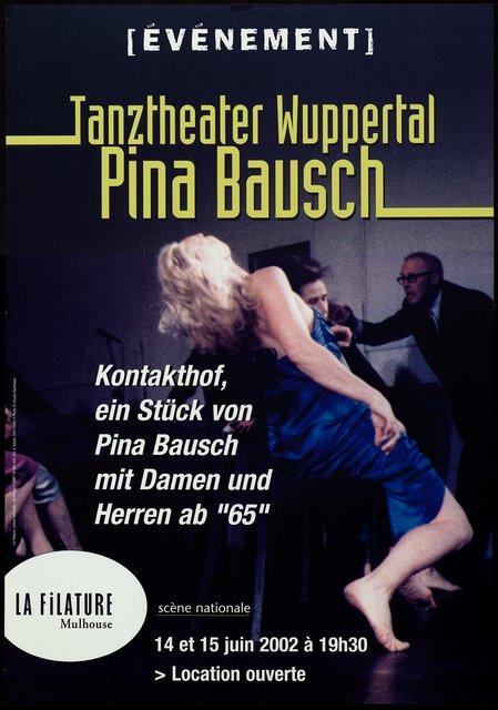 Affiche de « Kontakthof. Avec des dames et messieurs de plus de 65 ans » de Pina Bausch à Mulhouse, 14 juin 2002 – 15 juin 2002