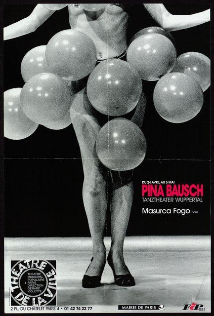 Plakat zu „Masurca Fogo“ von Pina Bausch in Paris, 24.04.1999–05.05.1999