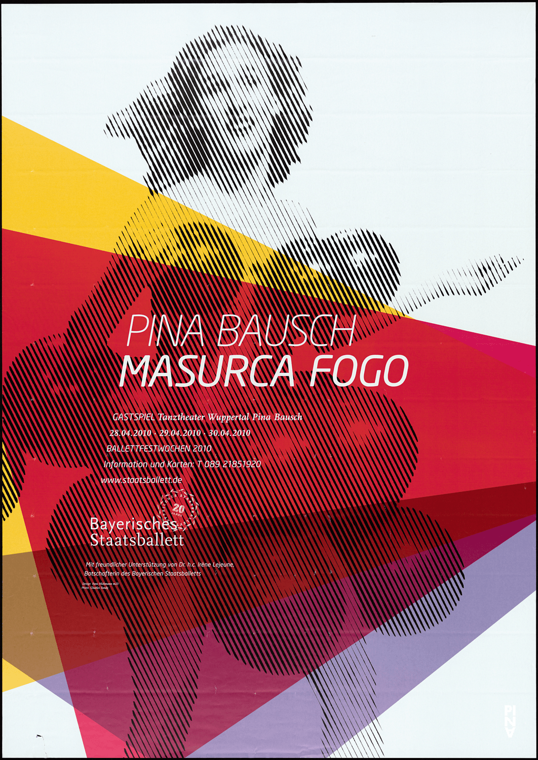 Poster for “Masurca Fogo” by Pina Bausch in Munich, 04/28/2010 – 04/30/2010