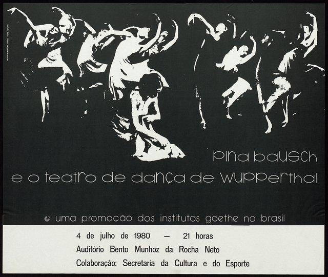 Poster for “Café Müller” and “The Rite of Spring” by Pina Bausch in Bogotá and Curitiba, 07/04/1980 – 07/05/1980