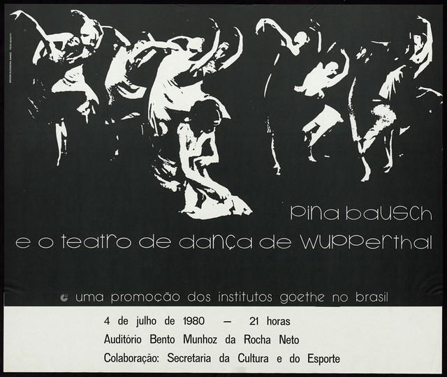 Plakat zu „Café Müller“ und „Das Frühlingsopfer“ von Pina Bausch in Bogotá und Curitiba, 04.07.1980–05.07.1980