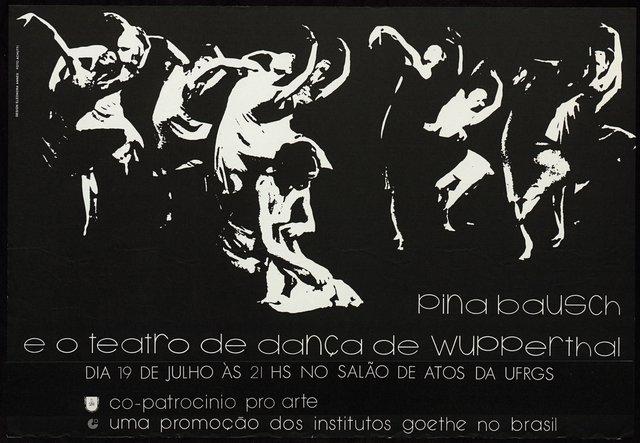 Plakat zu „Café Müller“ und „Das Frühlingsopfer“ von Pina Bausch in Porto Alegre, 19.07.1980–20.07.1980