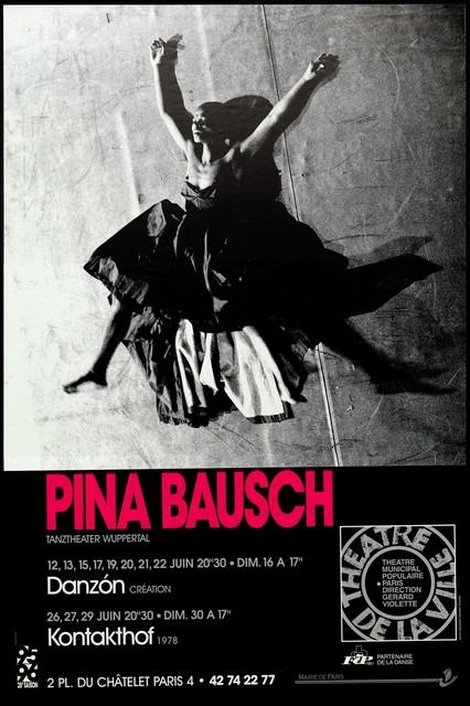 Plakat zu „Danzón“ und „Kontakthof“ von Pina Bausch in Paris, 12.06.1996–30.06.1996