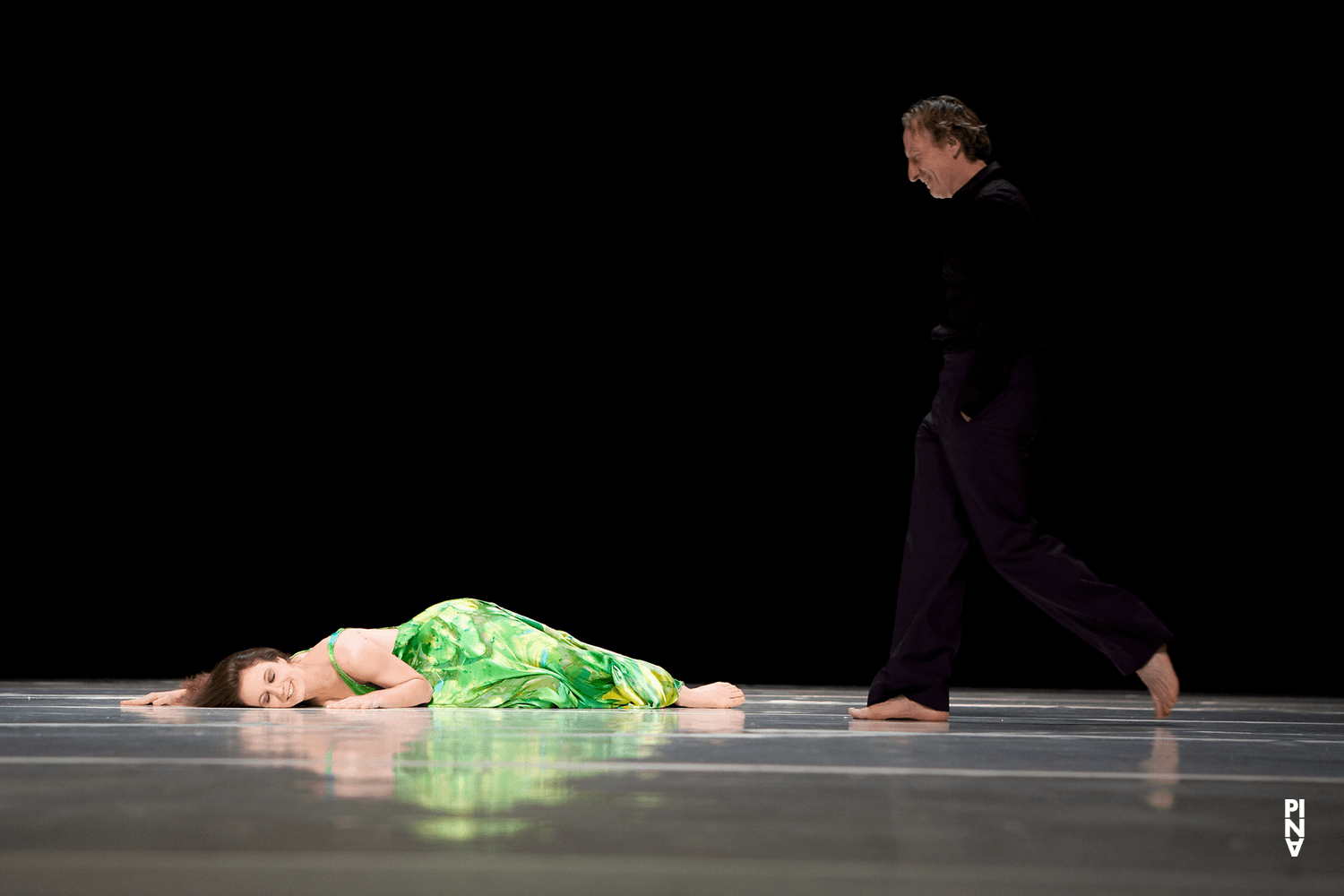 Dominique Mercy and Thusnelda Mercy in “"... como el musguito en la piedra, ay si, si, si ..." (Like Moss on the Stone)” by Pina Bausch with Tanztheater Wuppertal at Opernhaus Wuppertal (Germany), June 11, 2009
