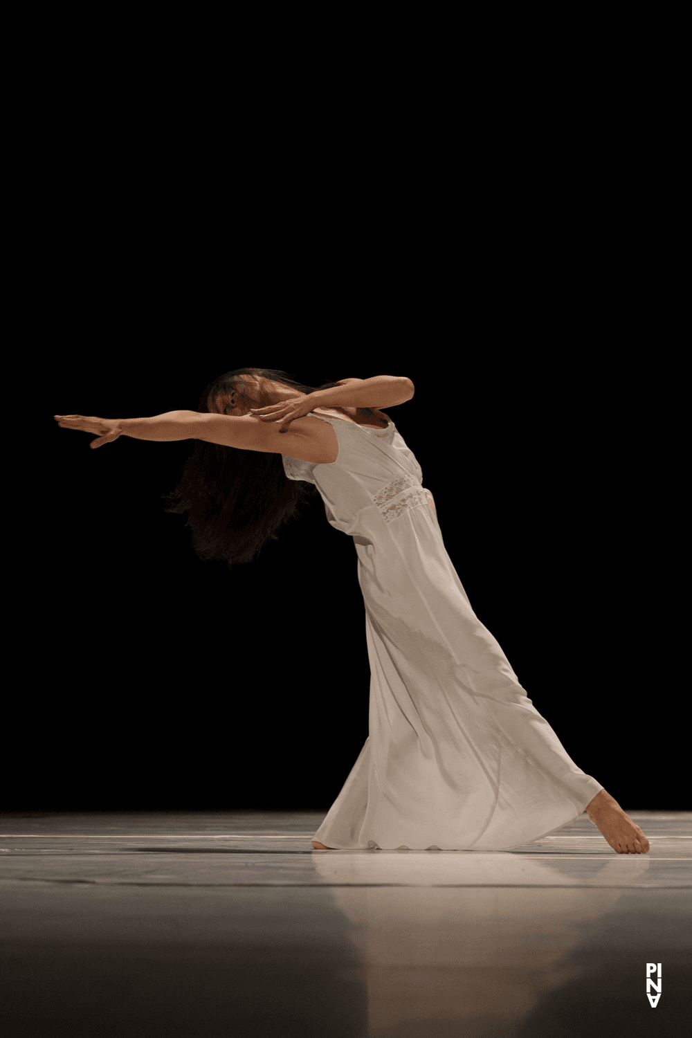 Tsai-Chin Yu in “"... como el musguito en la piedra, ay si, si, si ..." (Like Moss on the Stone)” by Pina Bausch with Tanztheater Wuppertal at Opernhaus Wuppertal (Germany), Sept. 25, 2014