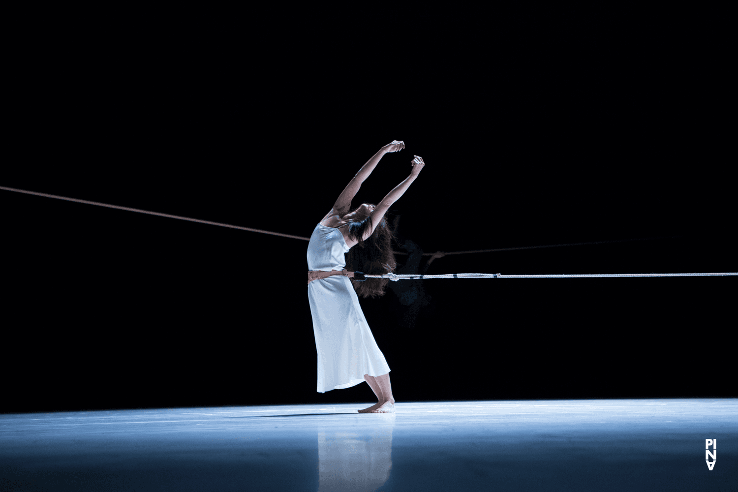 Tsai-Chin Yu in “"... como el musguito en la piedra, ay si, si, si ..." (Like Moss on the Stone)” by Pina Bausch with Tanztheater Wuppertal at Opernhaus Wuppertal (Germany), Sept. 25, 2014