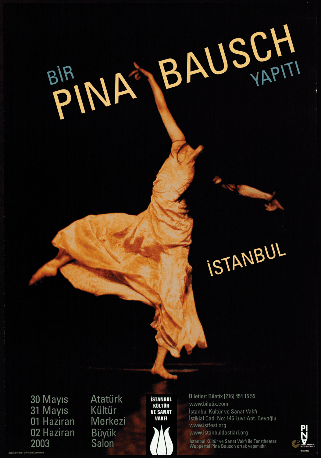 Poster for “Nefés” by Pina Bausch in Istanbul, 05/30/2003 – 06/02/2003
