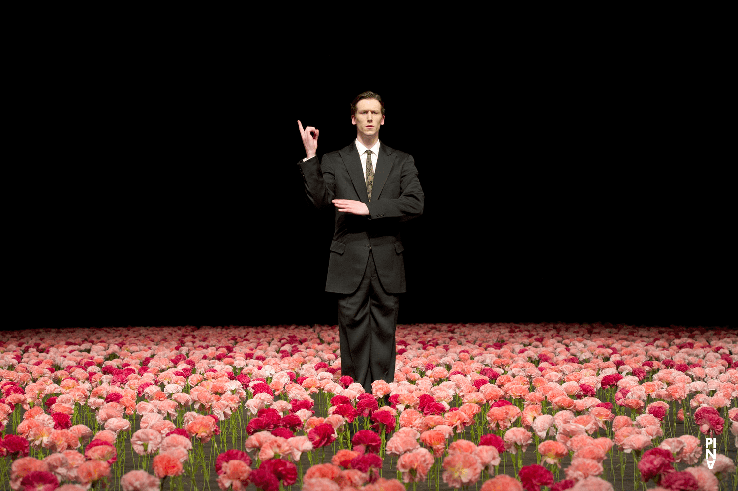 Scott Jennings in “Nelken (Carnations)” by Pina Bausch with Tanztheater Wuppertal at Opernhaus Wuppertal (Germany), Jan. 28, 2015