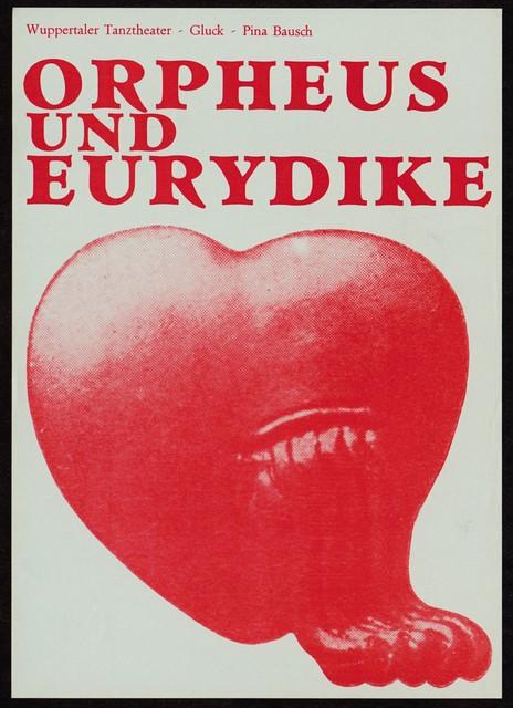 Plakat zu „Orpheus und Eurydike“ von Pina Bausch in Wuppertal, 23.05.1975–27.05.1975