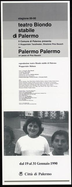 Plakat zu „Palermo Palermo“ von Pina Bausch in Palermo, 19.01.1990–31.01.1990