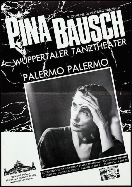 Plakat zu „Palermo Palermo“ von Pina Bausch in Bari, 12.10.1990–14.10.1990