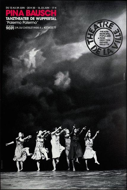 Poster for “Palermo Palermo” by Pina Bausch in Paris, 06/12/1991 – 06/29/1991