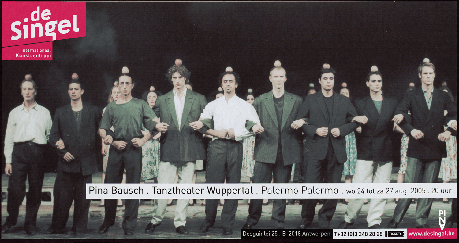 Poster for “Palermo Palermo” by Pina Bausch in Antwerp, 08/24/2005 – 08/27/2005