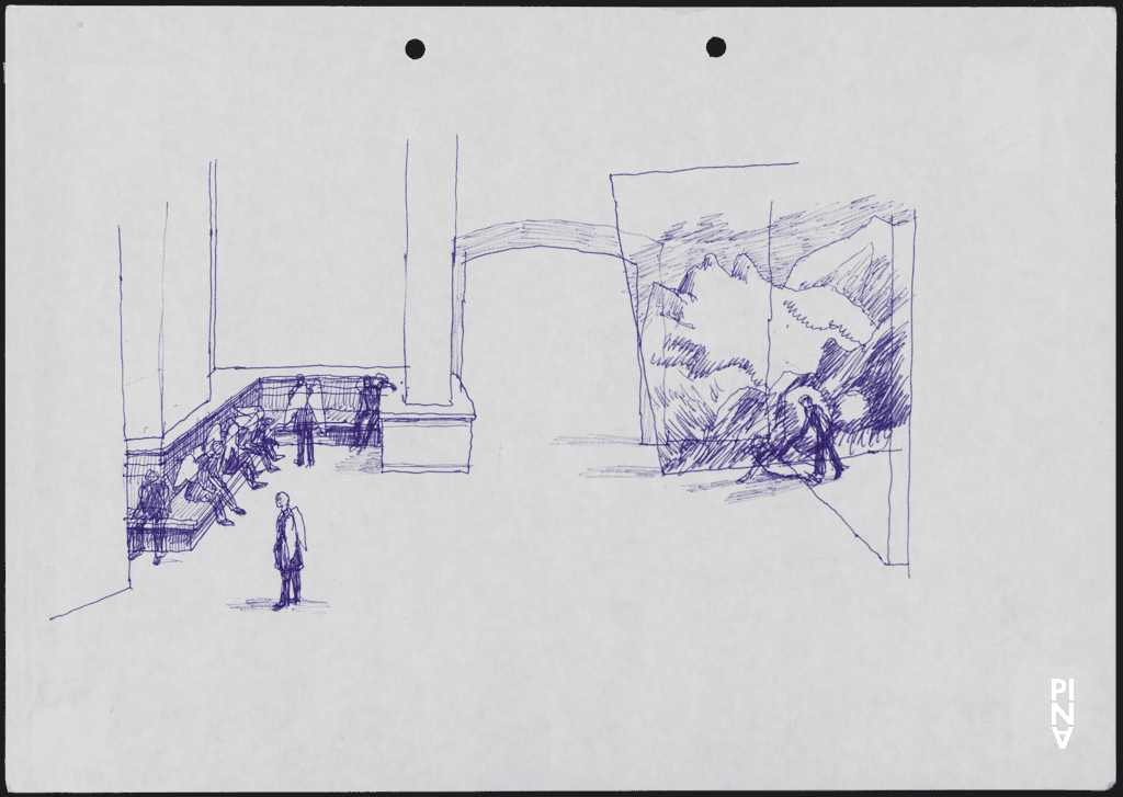 stage drawing by Rolf Borzik