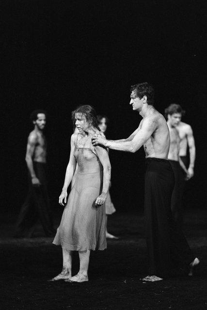 Jan Minařík and Josephine Ann Endicott in “The Rite of Spring” by Pina Bausch at Opernhaus Wuppertal, season 1983/84