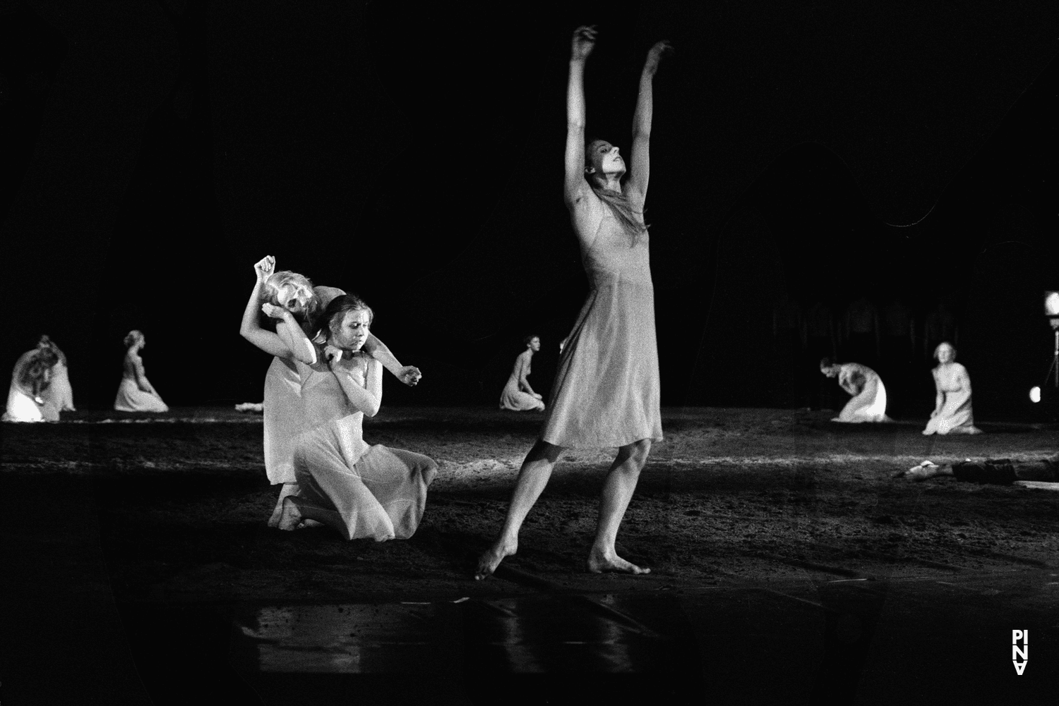 Tjitske Broersma, Marlis Alt and Josephine Ann Endicott in “The Rite of Spring” by Pina Bausch
