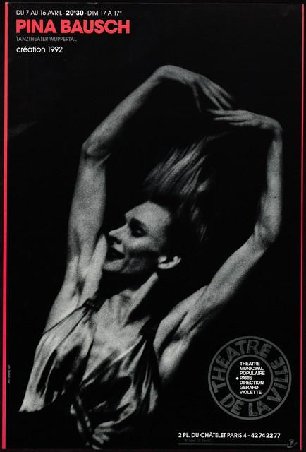 Plakat zu „Das Stück mit dem Schiff“ von Pina Bausch in Paris, 07.04.1994–16.04.1994