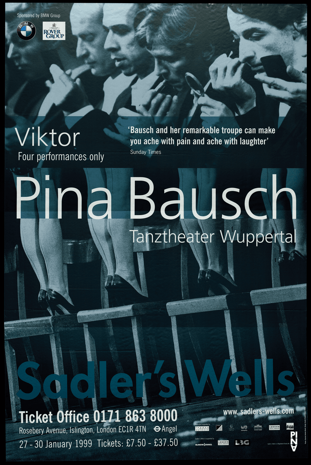 Poster for “Viktor” by Pina Bausch in London, 01/27/1999 – 01/30/1999