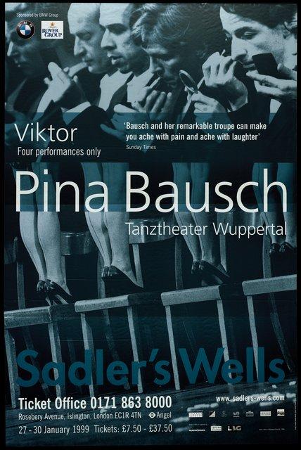 Plakat zu „Viktor“ von Pina Bausch in London, 27.01.1999–30.01.1999