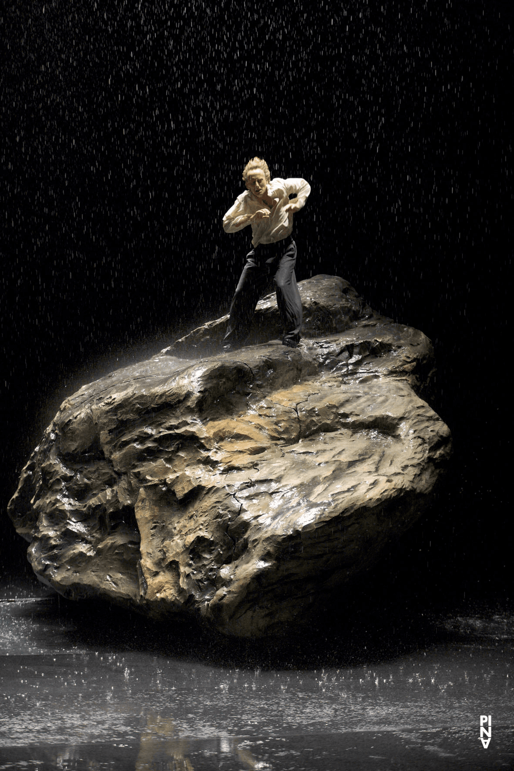 Dominique Mercy in “Vollmond (Full Moon)” by Pina Bausch with Tanztheater Wuppertal at Théâtre de la Ville Paris (France), June 15, 2007