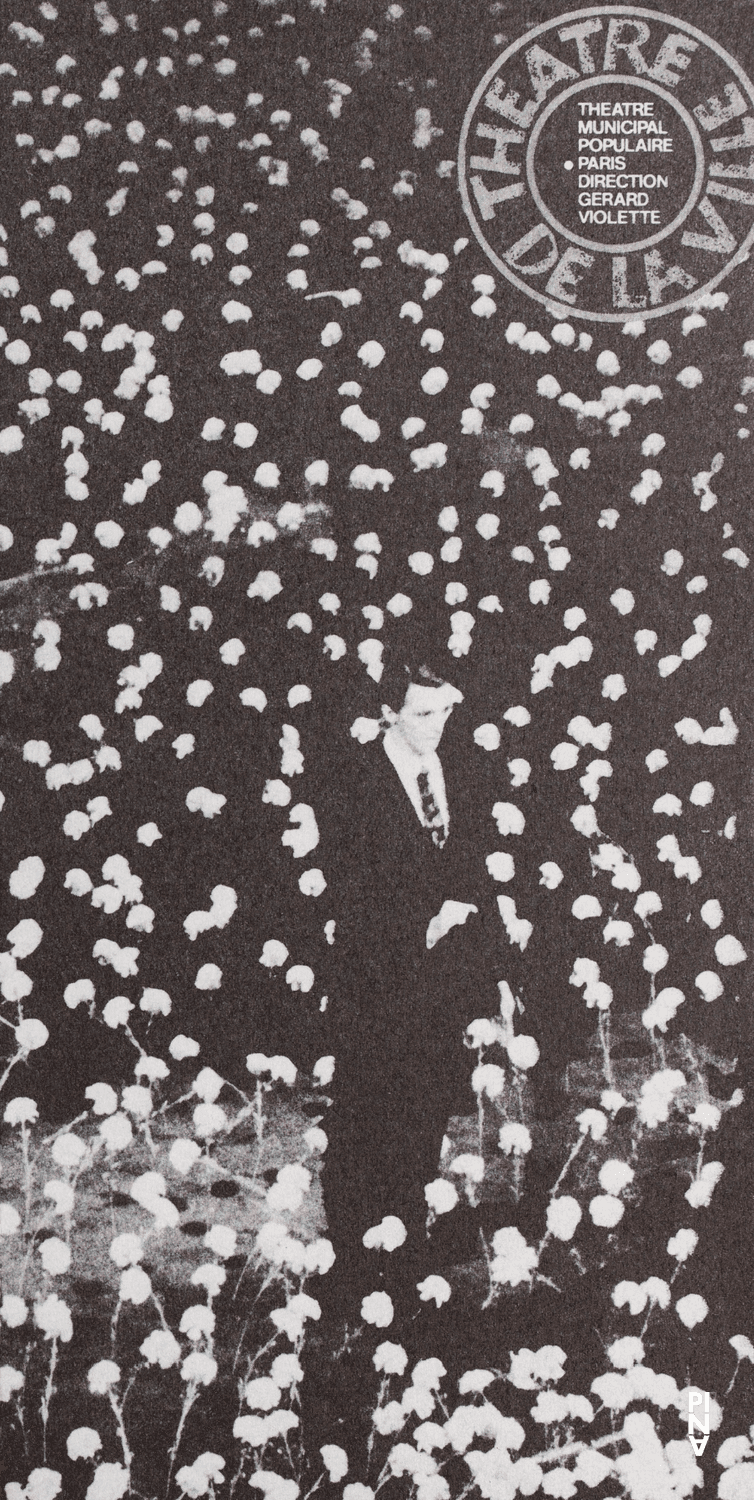 Programme pour « Nelken (Les œillets) », « Bandonéon » et « 1980 – Une pièce de Pina Bausch » de Pina Bausch avec Tanztheater Wuppertal à Paris, 16 juin 1989 – 30 juin 1989