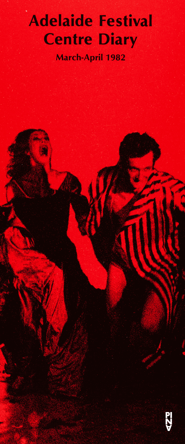 Faltblatt zu „Blaubart.  Beim Anhören einer Tonbandaufnahme von Béla Bartóks Oper »Herzog Blaubarts Burg«“ von Pina Bausch mit Tanztheater Wuppertal in Adelaide, 17.03.1892–17.03.1982