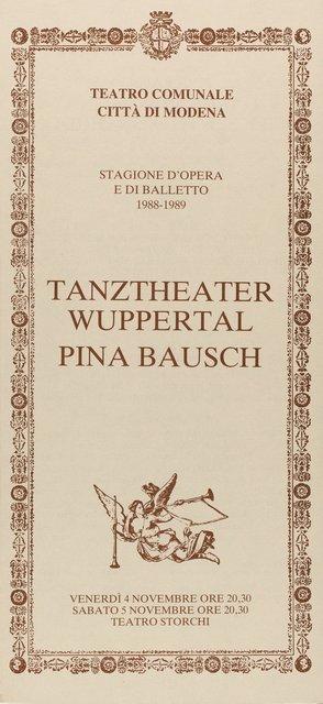 Programmheft zu „Auf dem Gebirge hat man ein Geschrei gehört“ von Pina Bausch mit Tanztheater Wuppertal in Modena, 04.11.1988–05.11.1988
