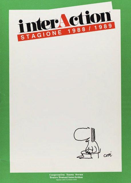 Season programme for “1980 – A Piece by Pina Bausch” by Pina Bausch with Tanztheater Wuppertal in in Bologna, 10/31/1988 – 11/01/1988