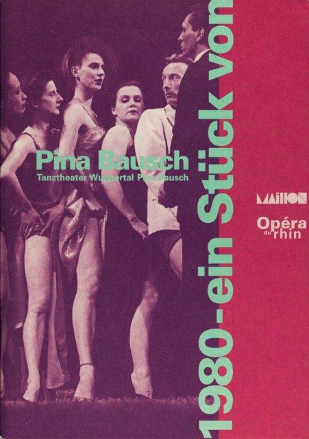 Programme pour « 1980 – Une pièce de Pina Bausch » de Pina Bausch avec Tanztheater Wuppertal à Strasbourg, 7 oct. 1992 – 8 oct. 1992