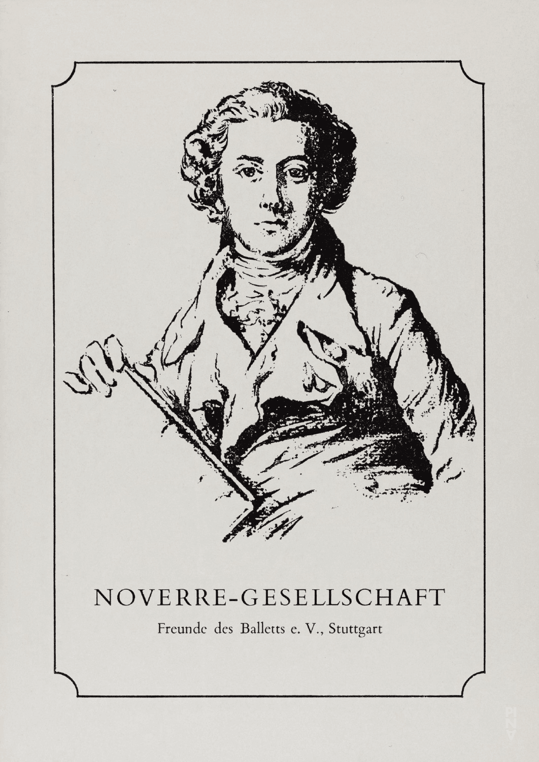 Abendzettel zu „Fliegenflittchen“ von Pina Bausch mit Tanztheater Wuppertal, „Wer kann's?“ und „Toccata“ von Günther Rebel, „Zweimal Mozart“ von Irene Schneider und weiteren in Stuttgart, 20. April 1975