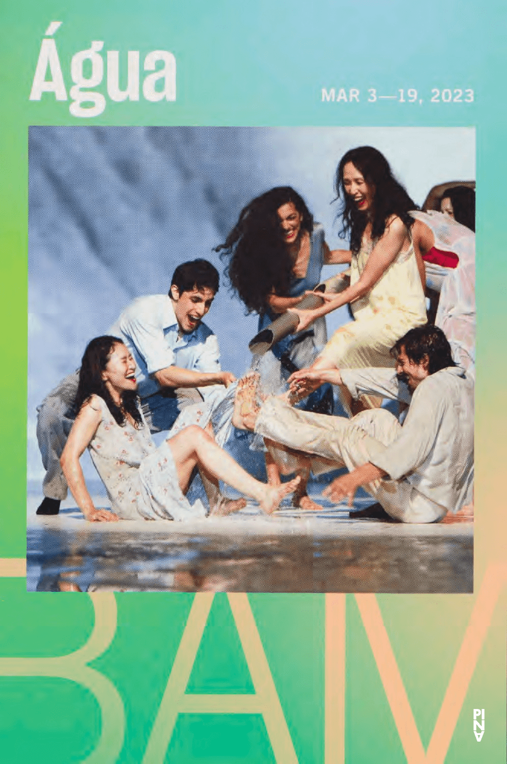 Evening leaflet for “Água” by Pina Bausch with Tanztheater Wuppertal in in New York, 03/03/2023 – 03/19/2023