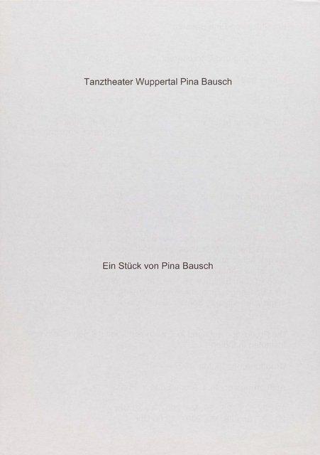 Abendzettel zu „Bamboo Blues“ von Pina Bausch mit Tanztheater Wuppertal in Wuppertal, 18.05.2007–28.05.2007