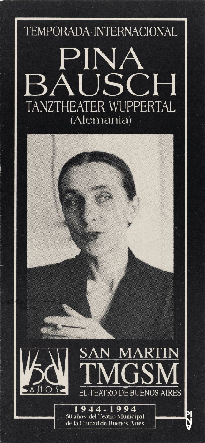 Programmheft zu „Bandoneon“ von Pina Bausch mit Tanztheater Wuppertal in Buenos Aires, 21.10.1994–23.10.1994