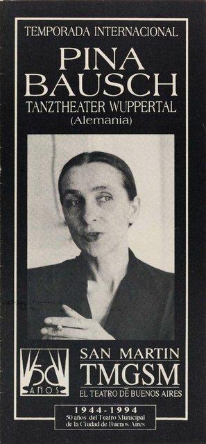 Programmheft zu „Bandoneon“ von Pina Bausch mit Tanztheater Wuppertal in Buenos Aires, 21.10.1994–23.10.1994