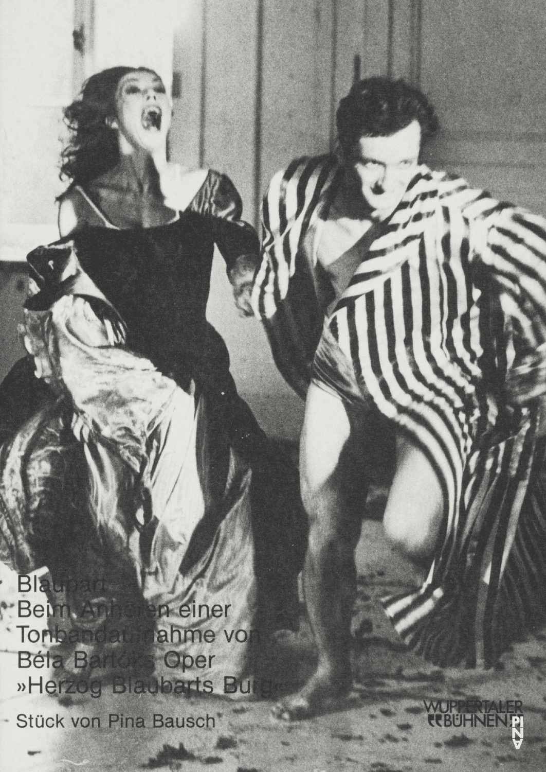 Programme pour « Barbe-Bleue. En écoutant un enregistrement sur bande magnétique de l’opéra de Béla Bartók « Le Château de Barbe-Bleue » » de Pina Bausch avec Tanztheater Wuppertal à Wuppertal, 29 mars 1981