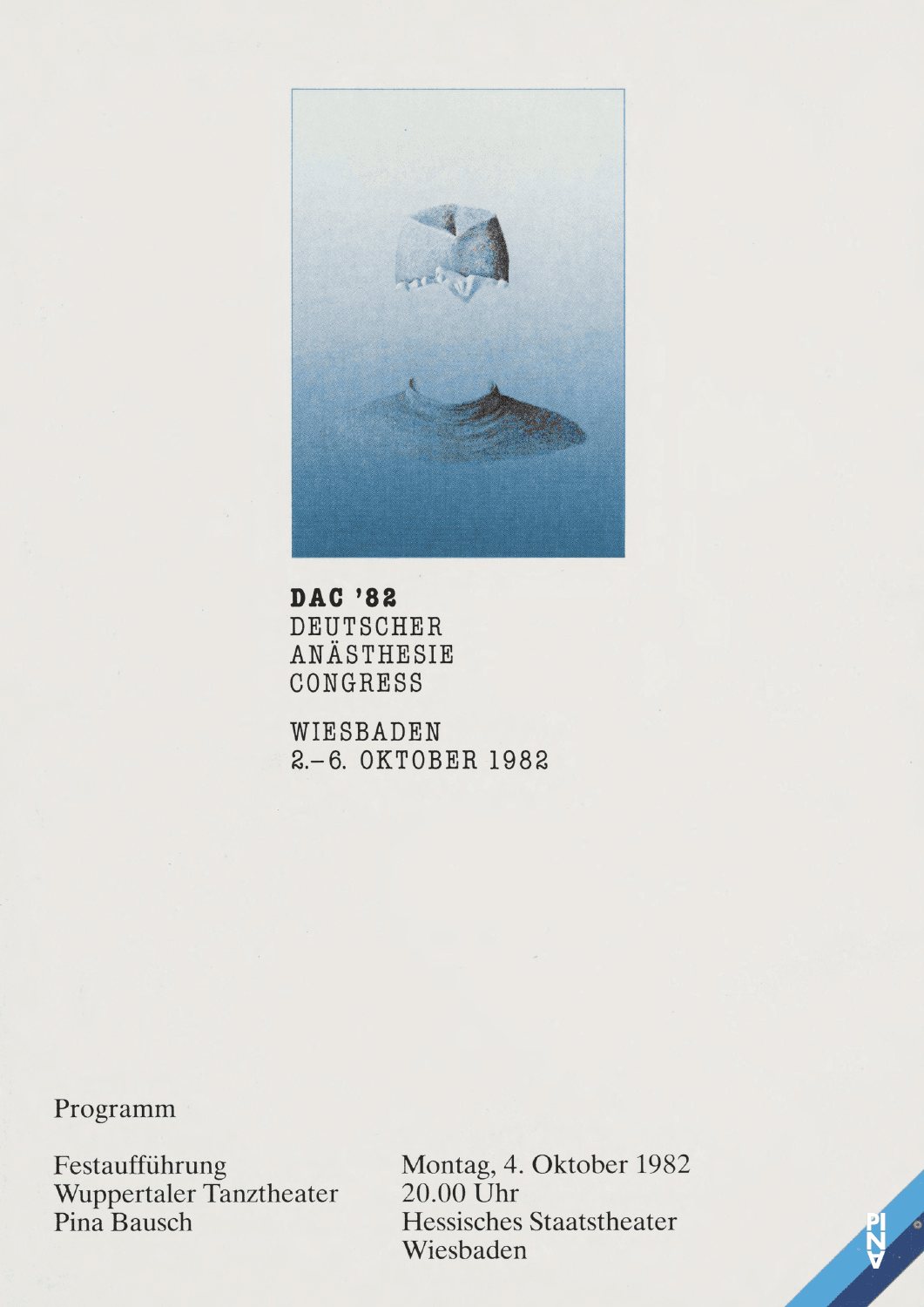 Booklet for “Bluebeard. While Listening to a Tape Recording of Béla Bartók's Opera "Duke Bluebeard's Castle"” by Pina Bausch with Tanztheater Wuppertal in in Wiesbaden, Oct. 4, 1982