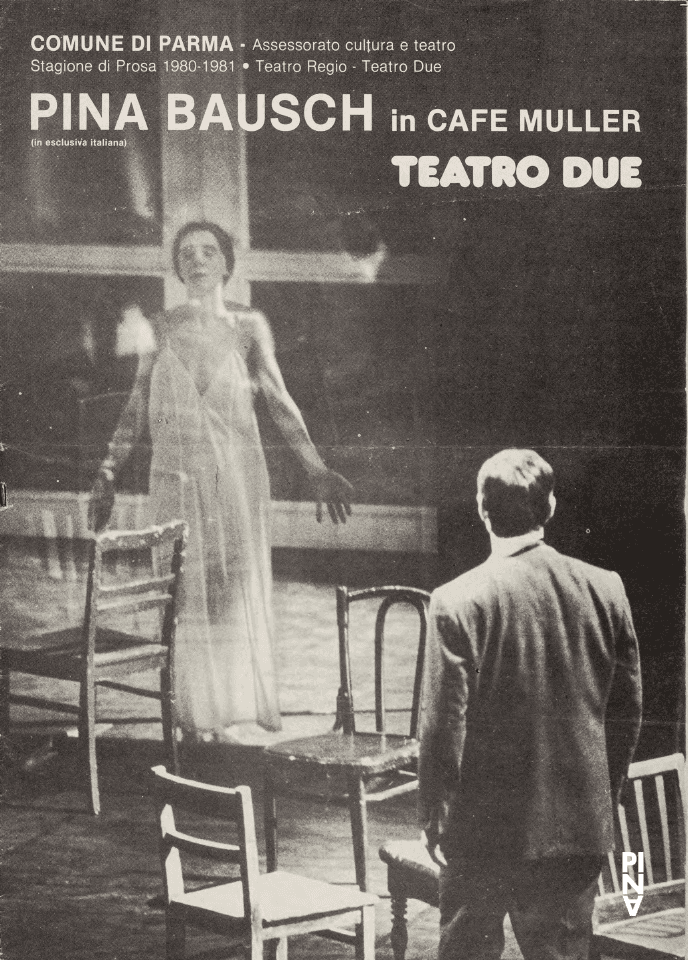 Booklet for “Café Müller” by Pina Bausch with Tanztheater Wuppertal in in Parma, 01/15/1981 – 01/18/1981