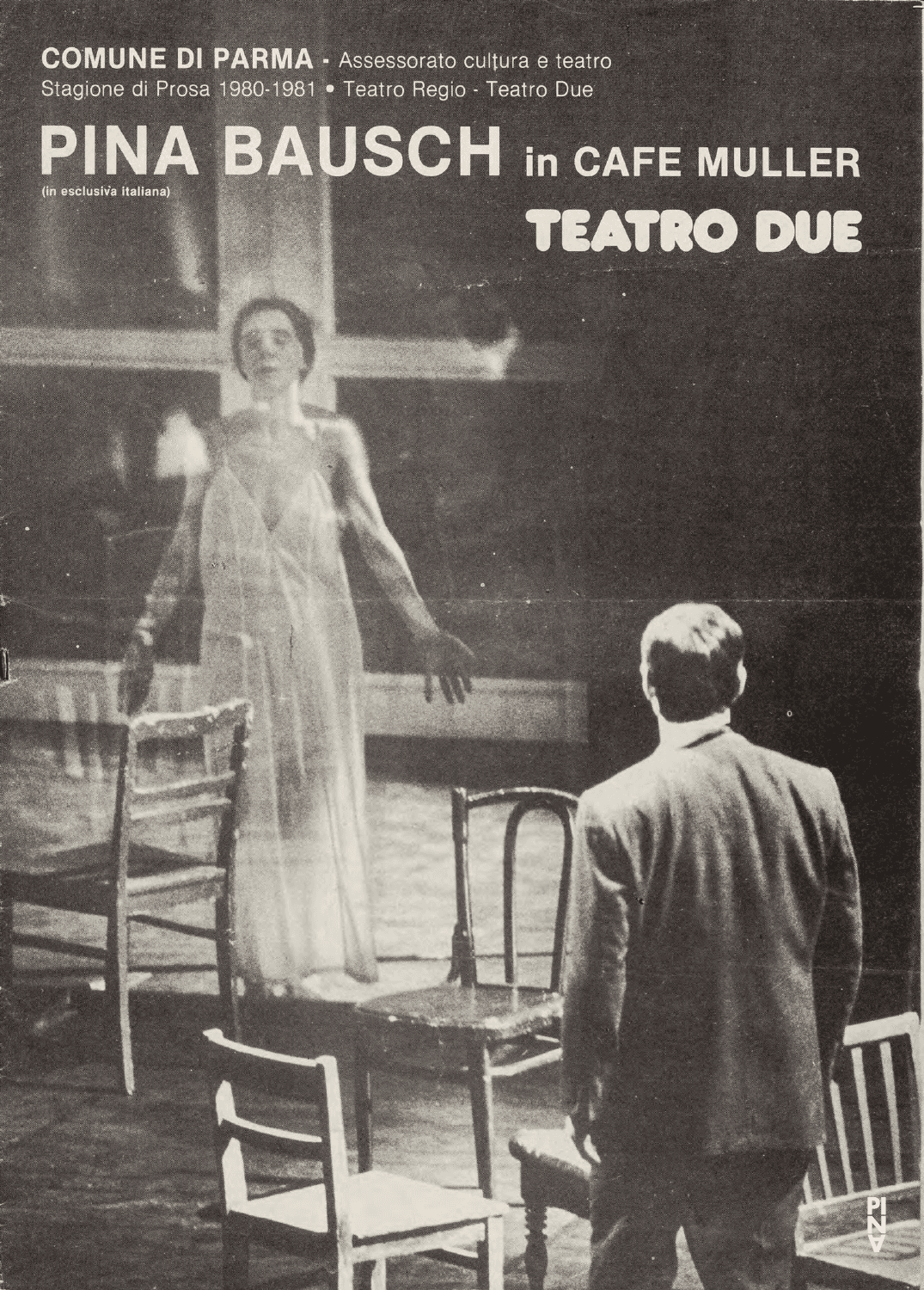 Booklet for “Café Müller” by Pina Bausch with Tanztheater Wuppertal in in Parma, 01/15/1981 – 01/18/1981