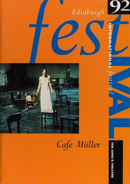 Programme pour « Café Müller » de Pina Bausch avec Tanztheater Wuppertal à Édimbourg, 3 sept. 1992 – 5 sept. 1992