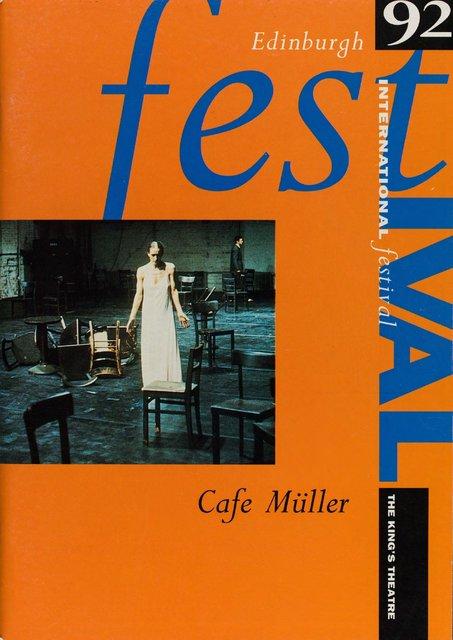 Programme pour « Café Müller » de Pina Bausch avec Tanztheater Wuppertal à Édimbourg, 3 sept. 1992 – 5 sept. 1992