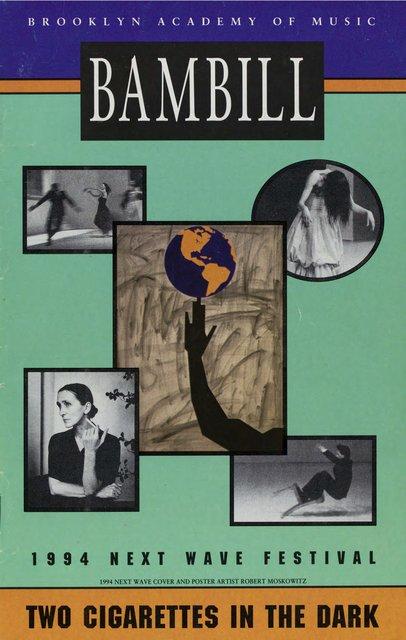 Programme pour « Two Cigarettes in the Dark » de Pina Bausch avec Tanztheater Wuppertal à New York, 17 nov. 1994 – 23 nov. 1994