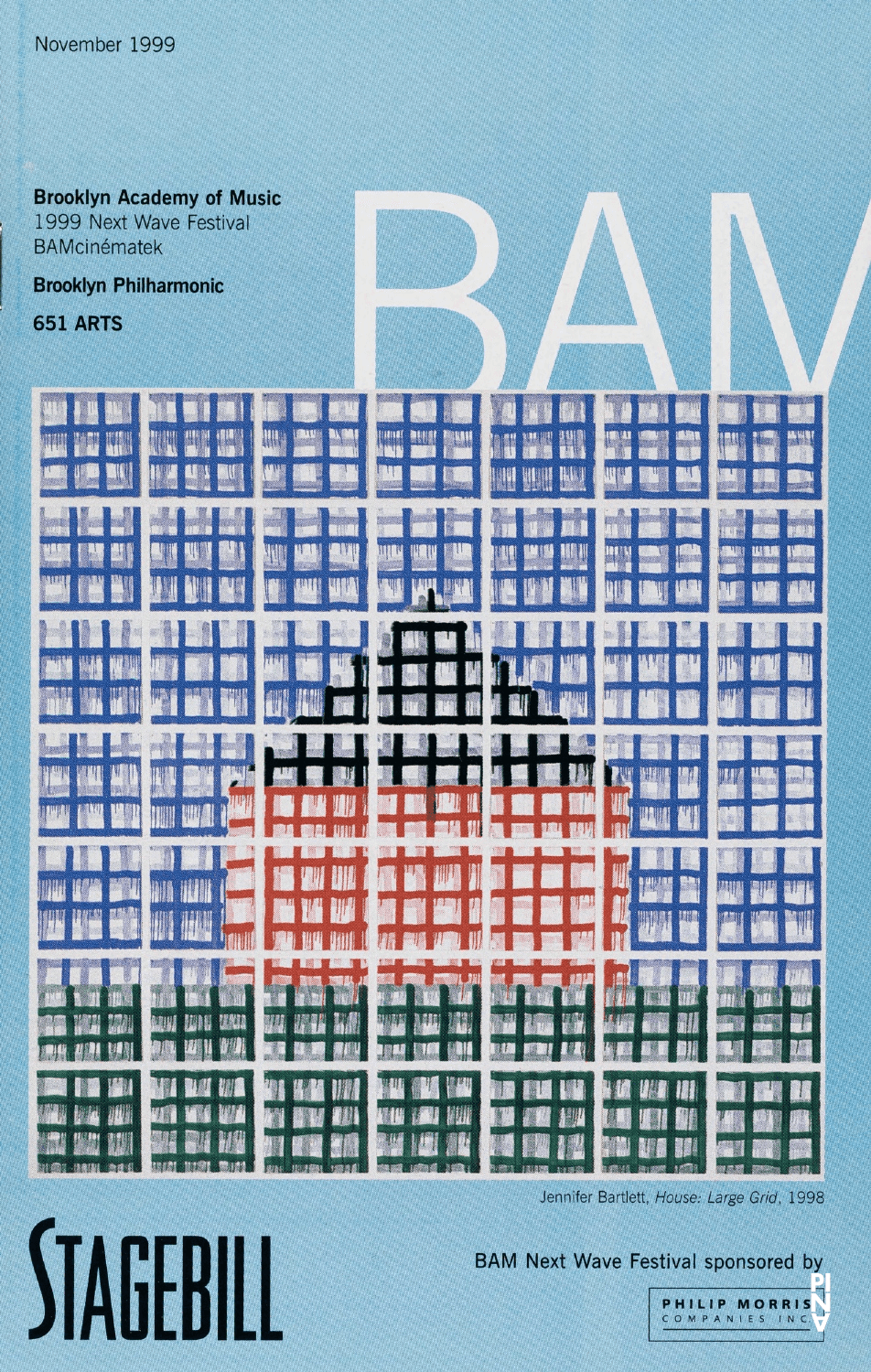 Programme pour « Danzón » de Pina Bausch avec Tanztheater Wuppertal à New York, 2 nov. 1999 – 7 nov. 1999